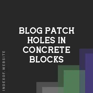 How to Patch Holes in Concrete Blocks from Abandoned Electrical Boxes | Logo - Indexof